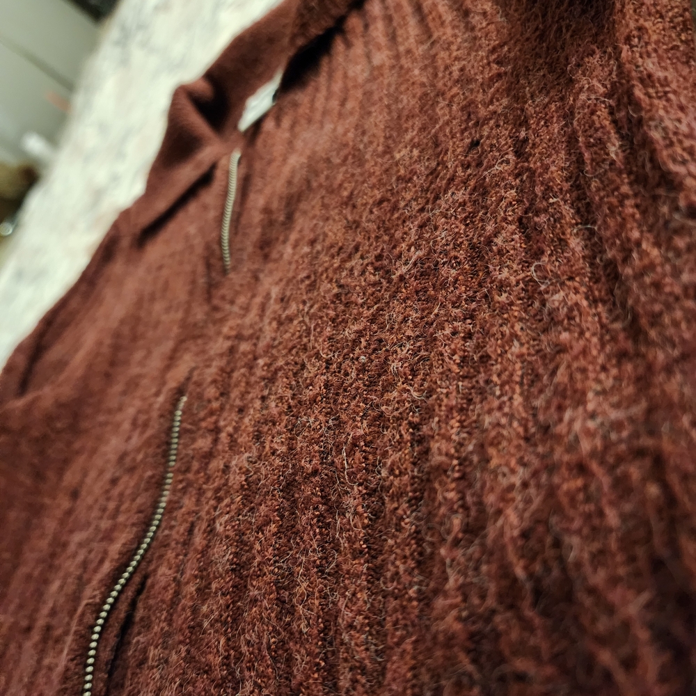 William Rast Burgundy Ribbed Sweater - Picture 3 of 5